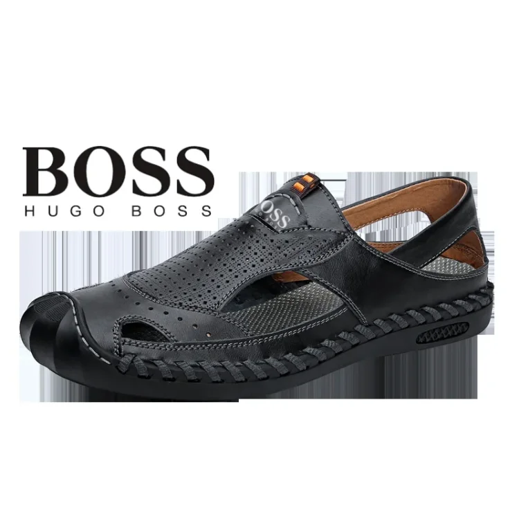 2025. Stylowe letnie sandały skórzane Boss Casual