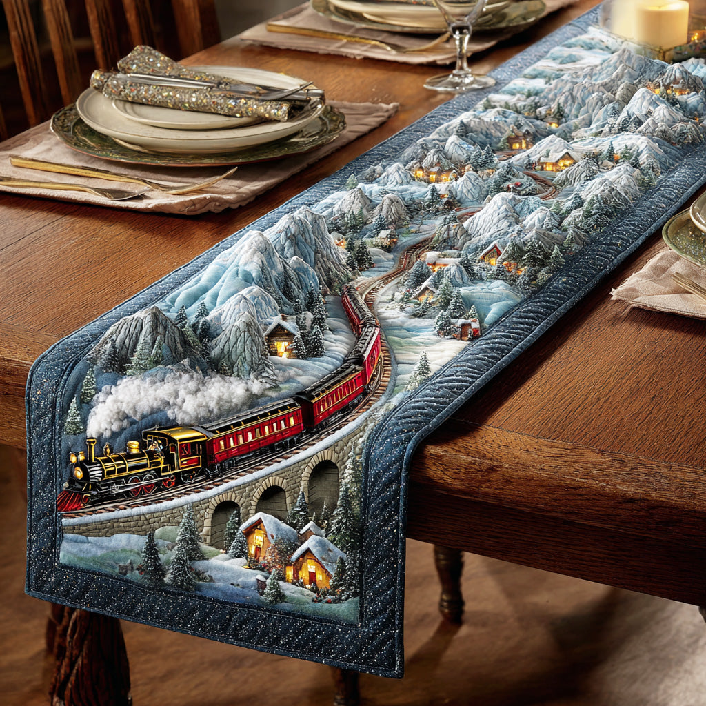Icy Forest Dream Quilted Table Runner NCU0TD1711