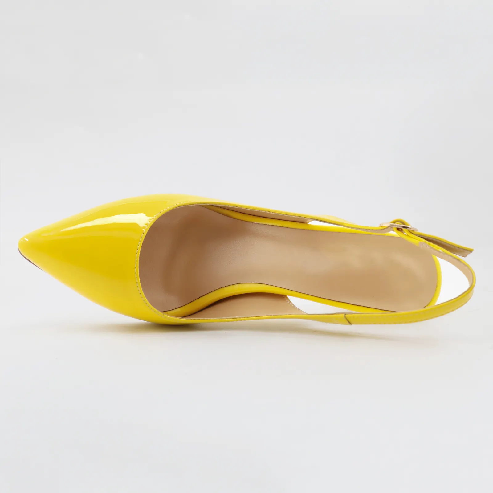 90mm Women's Pointed Toe Slingback Heels Pumps Comfortable Daily Red Bottoms Shoes-vocosishoes