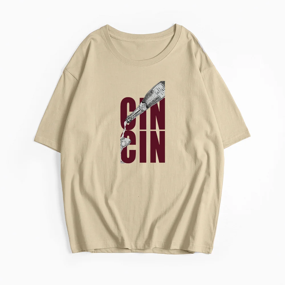 Athvotar Athvotar Sale Of Retro Simple Text Printed T-Shirts In The Summer Free-Round Collar Pure Cotton Short Sleeves