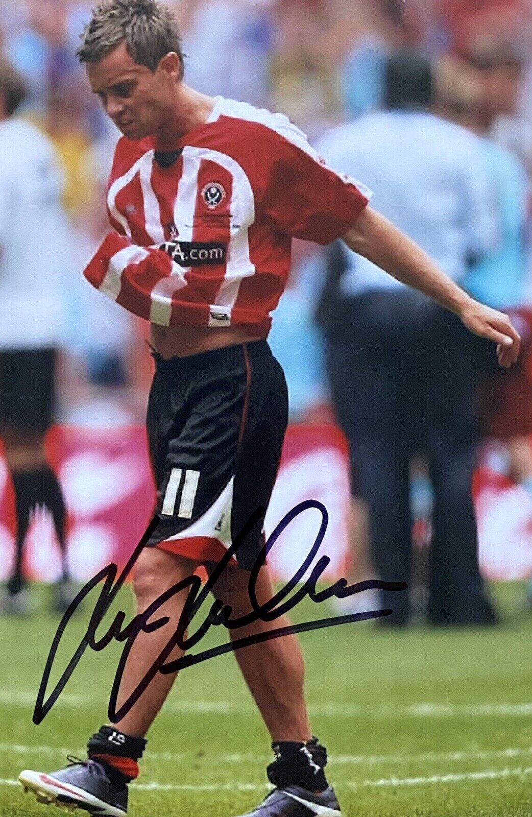 Lee Hendrie Genuine Hand Signed Sheffield United 6X4 Photo Poster painting 2