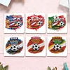 6Pcs Diamond Painting Football Match Greeting Card Set with Envelopes for Beginner Adult Holiday Gifts
