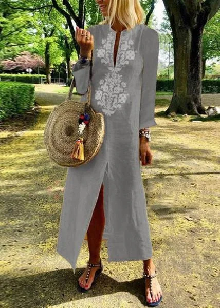 autumn fahsionable shift women holiday long sleeve slit fall dress p116934