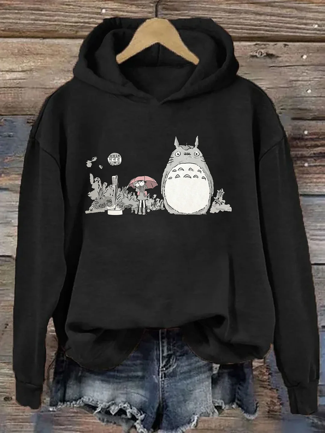 Cute My Neighbor Totoro Raining Scene Hoodie