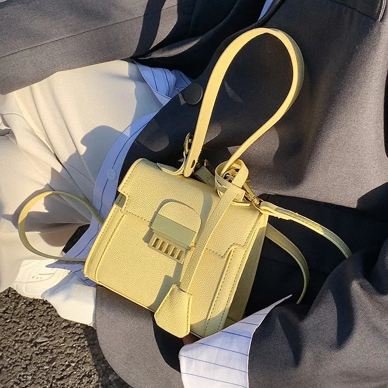 էѧӧܧ Personality PU Leather Handbags for Women 2021summer Ladies Fashion Simple Shoulder Bags Luxury Brand Purses