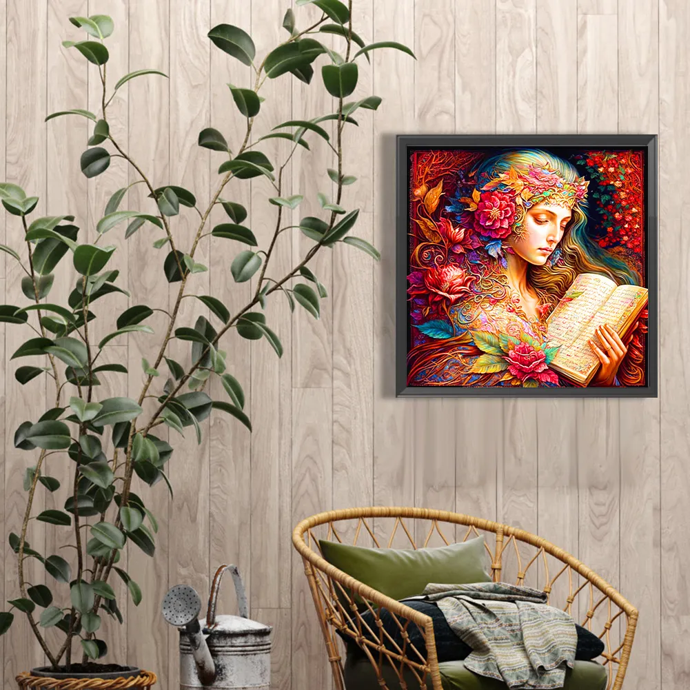 Full Round Diamond Painting 40*40cm - The Girl Who Sang For This