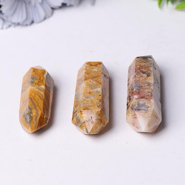 Natural Crazy Agate Double Terminated Point Healing Towers Points Bulk Crystal wholesale suppliers