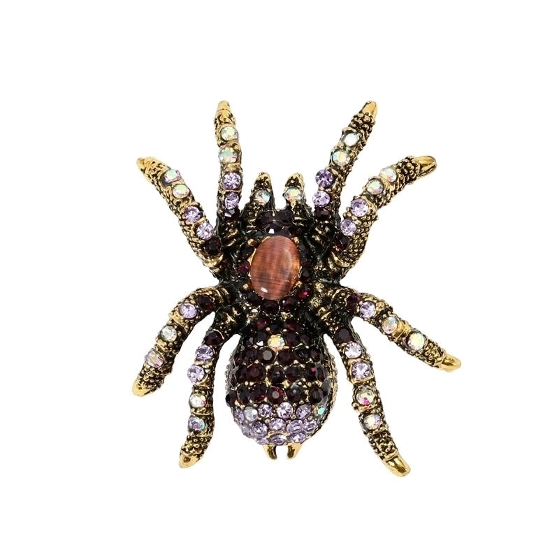 Retro Pin Insect Alloy Plating Inlay Rhinestones Unisex Brooches