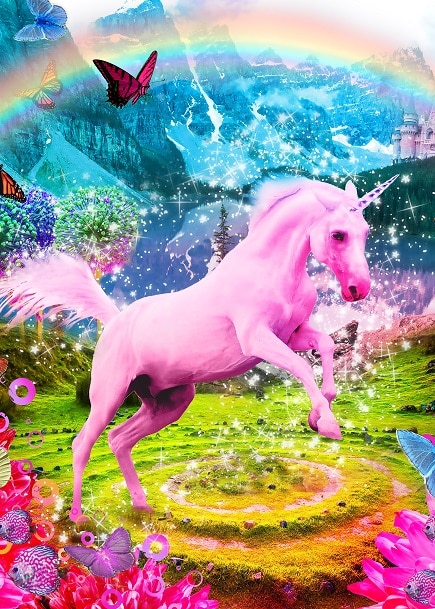 

Pink Unicorn in Heaven – Paint By Numbers - 40*50CM, 501 Original