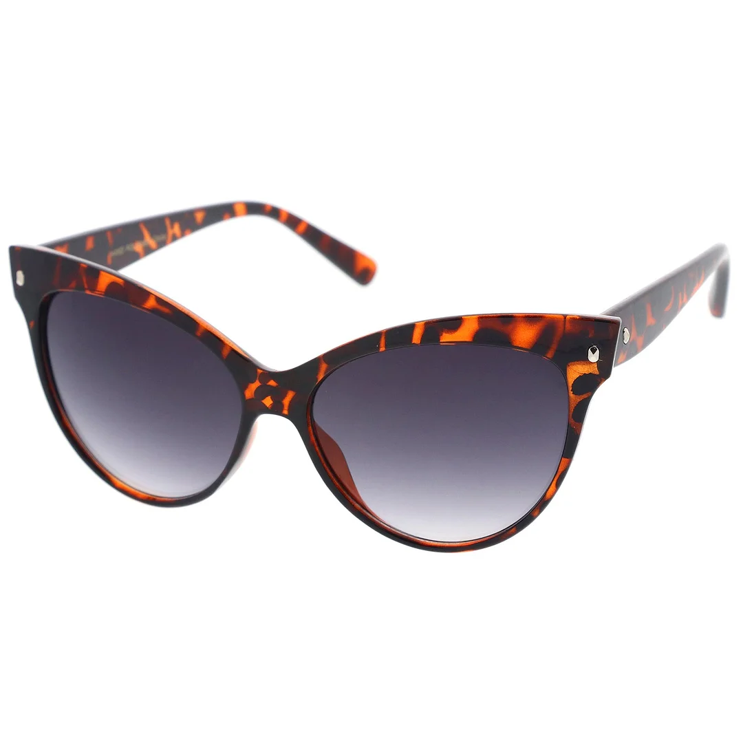 Women's Mod Oversize Horn Rimmed Cat Eye glasses 52mm