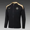 2024/2025 Psg Paris Saint-Germain Long Zipped Jacket Black Football Shirt 1:1 Thai Quality