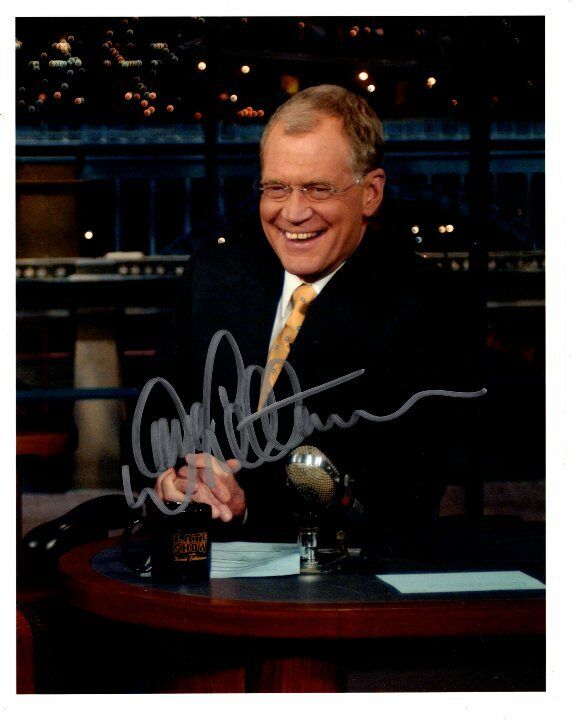 DAVID LETTERMAN signed autographed LATE SHOW 8x10 Photo Poster painting