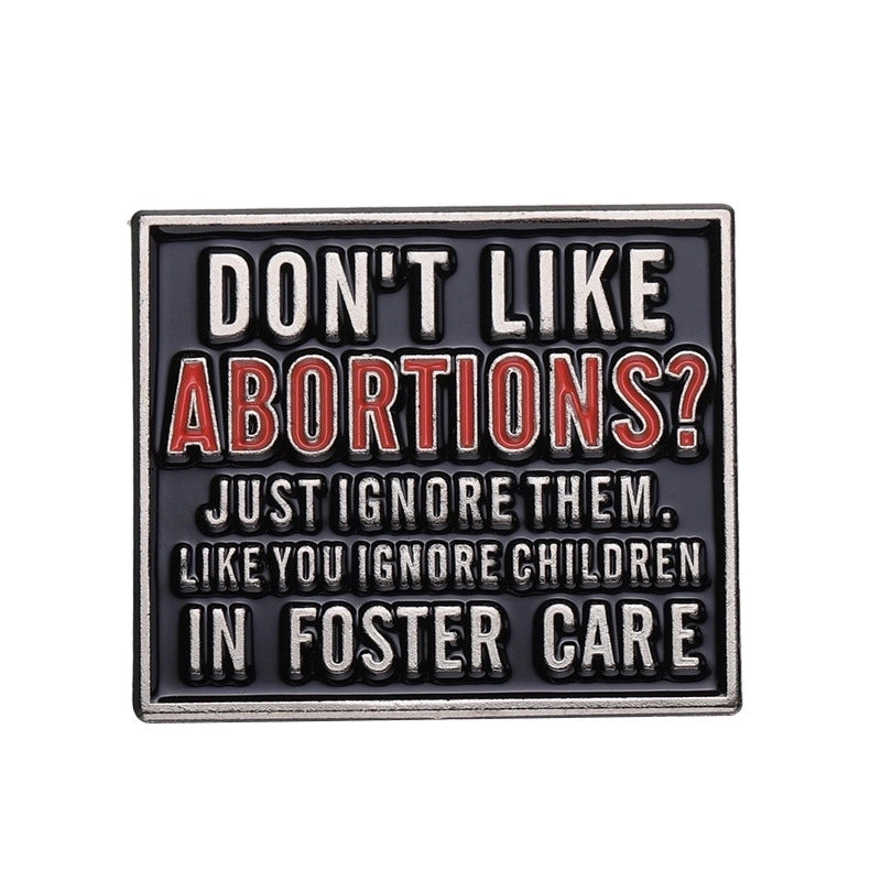 Minimalist Classic Style Pin Letter Color Block Alloy Stoving Varnish Unisex Brooches