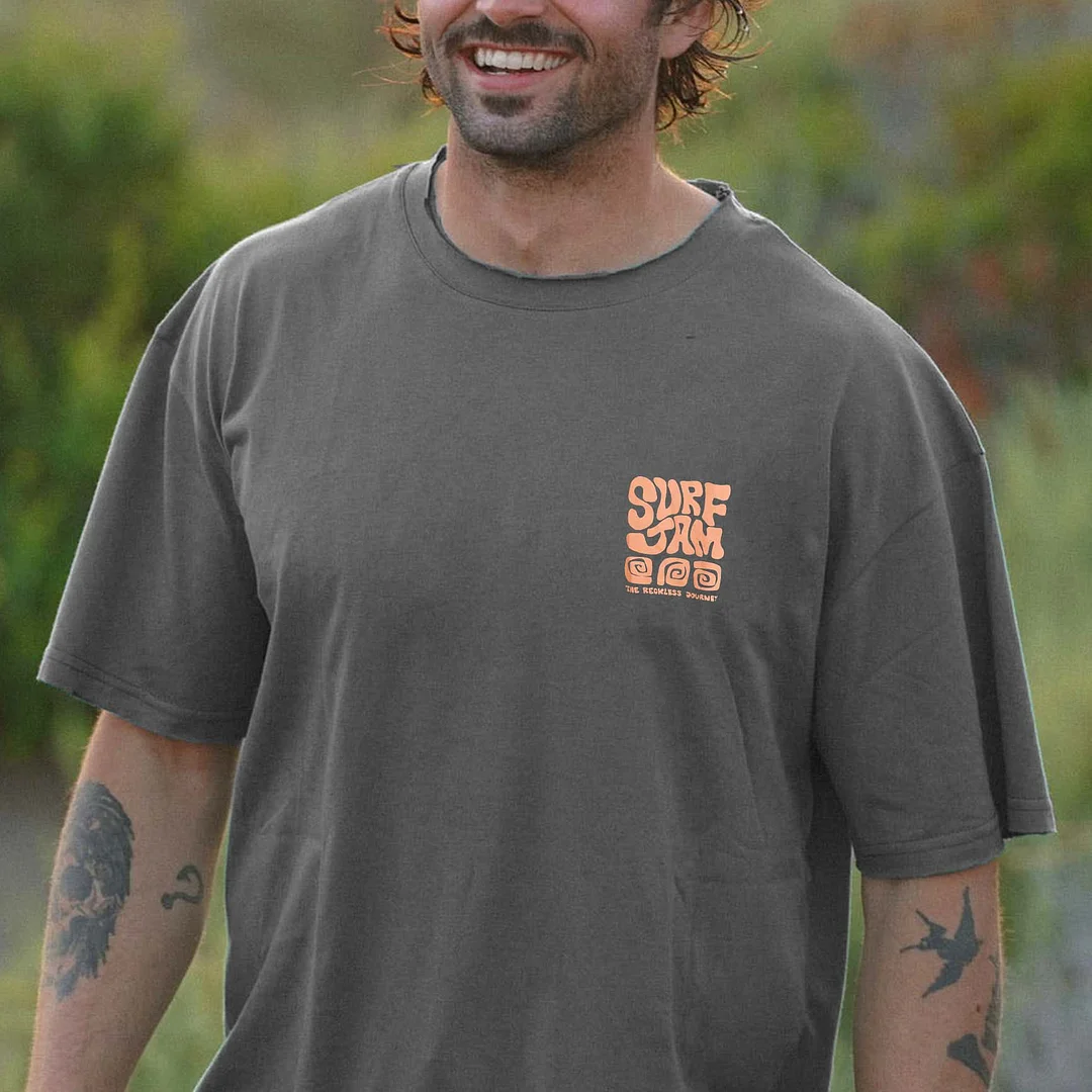  Surf-Inspired Graphic T-Shirt for Men - Perfect for Summer Adventures