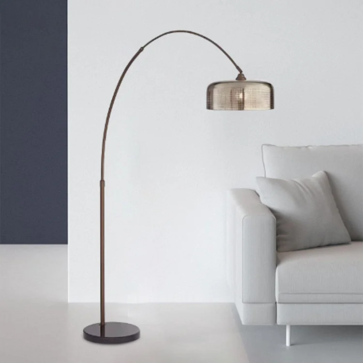 Hailie Curved Floor Lamp, Metal
