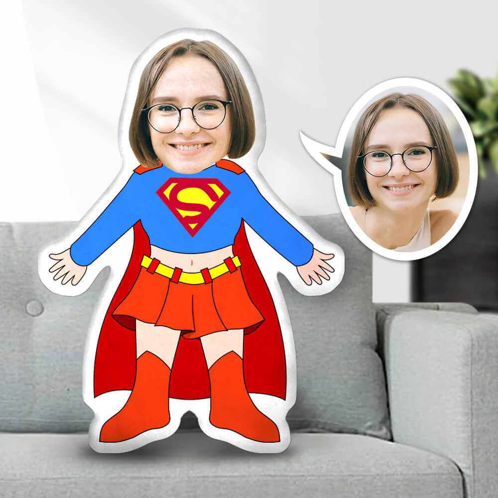 Custom Pillow Face Body Pillow Super Woman Personalized Photo Pillow Gift Pillow Toy Throw Pillow MiniMe Pillow Dolls and Toys