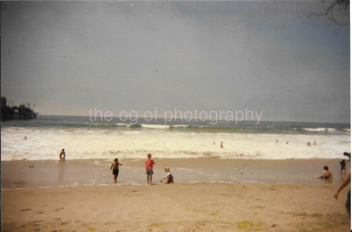 FOUND Photo Poster paintingGRAPH Color AT WATER'S EDGE Original Ocean Snapshot VINTAGE 010 10 H