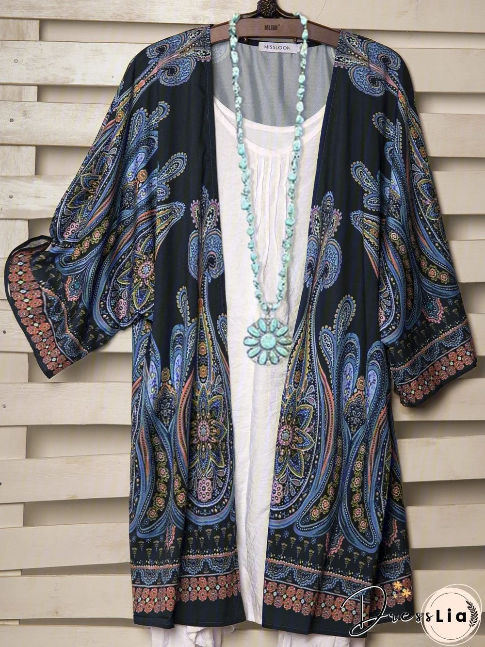 Plus Size Abstract Casual Long Sleeve Cardigan