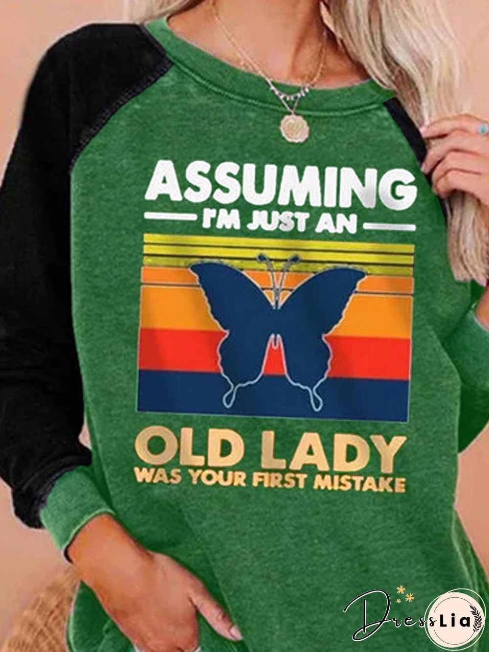 Plus Size Cotton-Blend Long Sleeve Crew Neck Shirts & Tops