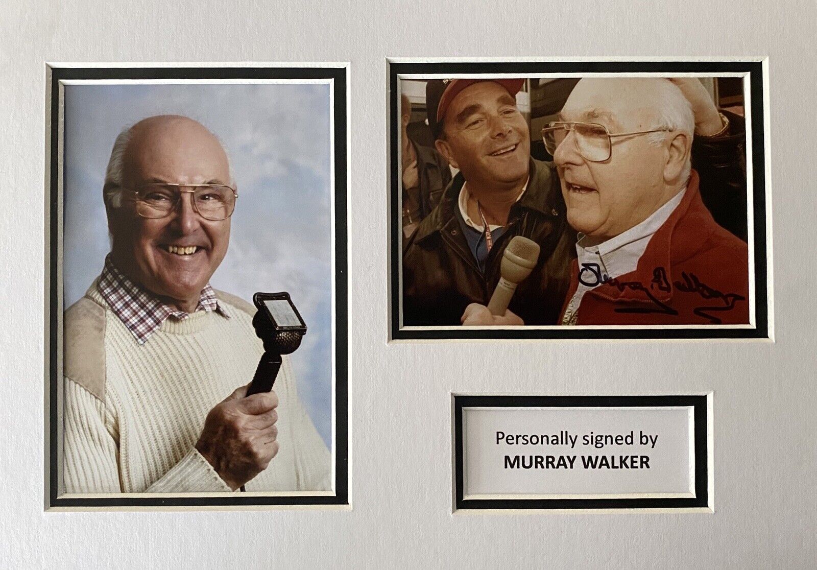 Murray Walker Genuine Hand Signed Photo Poster painting In A4 Display, F1, 5