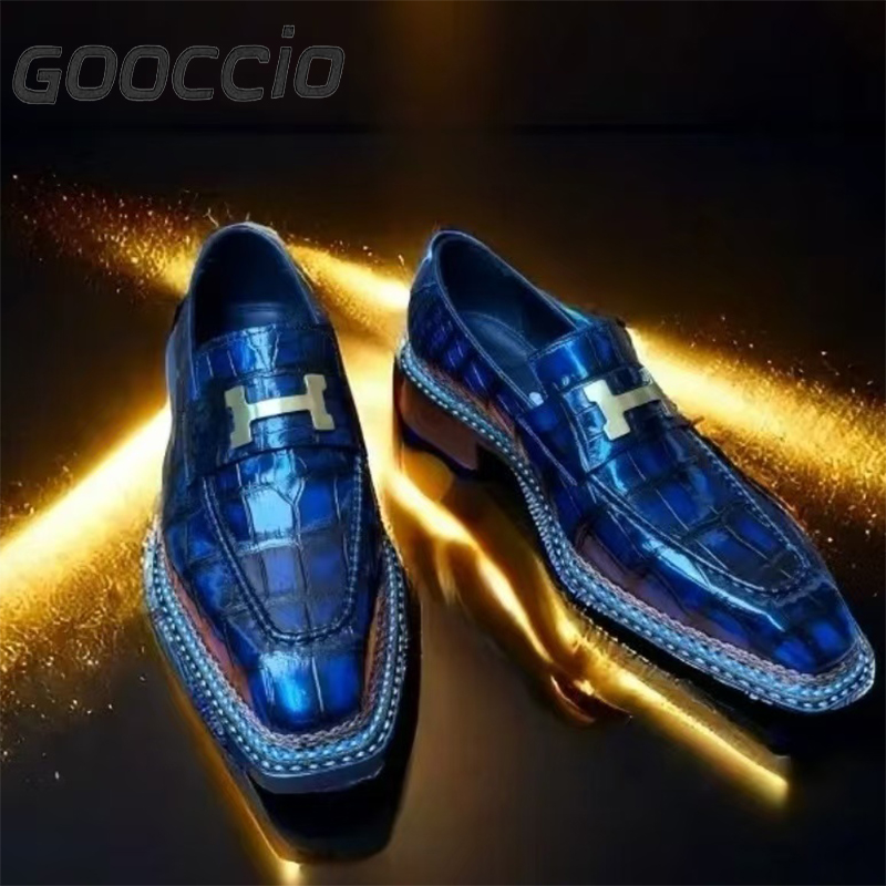 MY206 Crocodile Leather Dress Shoes/Loafer Shoes For Men GOOCCIO   