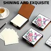 5D DIY PU Diamond Art Note Box with 160 Sheets Paper Memo Pad Holder (Flower)