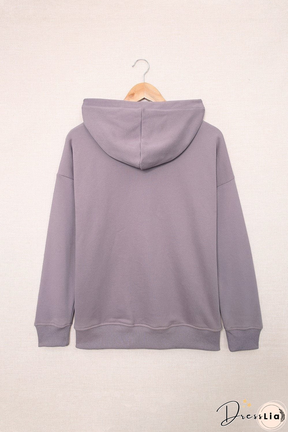 Solid Color Hooded Sweatshirt