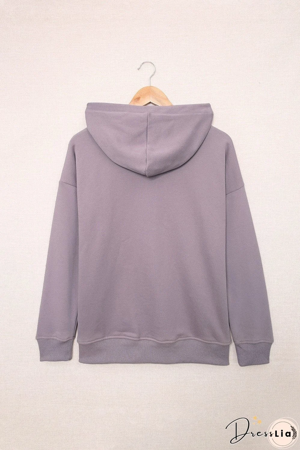 Solid Color Hooded Sweatshirt