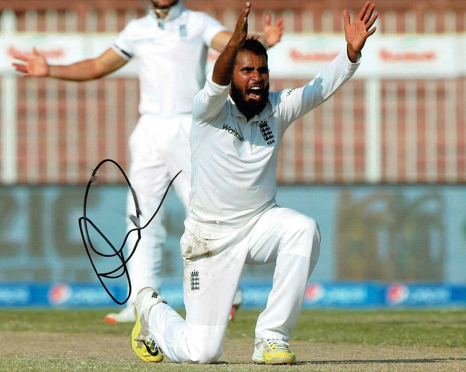 Adil RASHID Signed Autograph Photo Poster painting 4 AFTAL COA England Cricket World Cup Winner