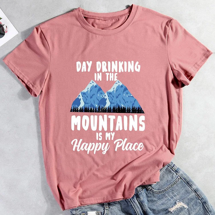 PSL Mountains is my happy place  Hiking Tees -011723