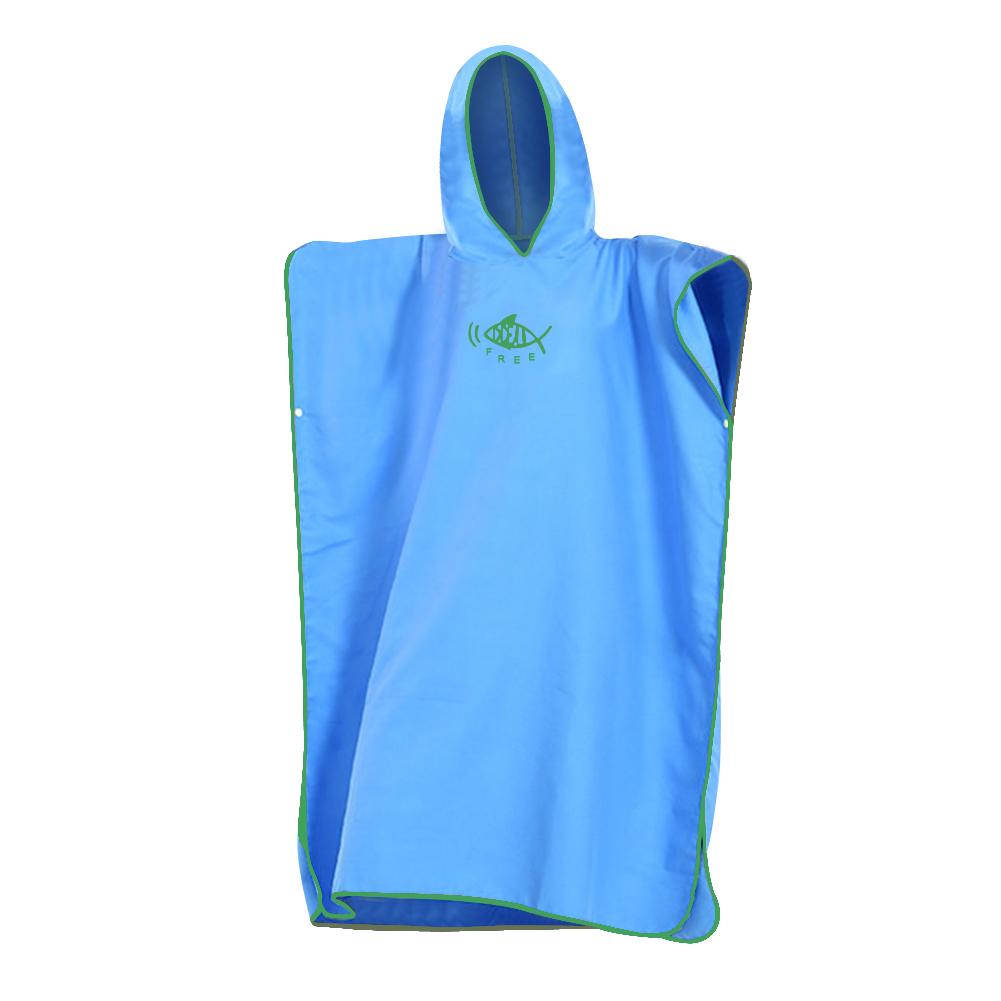 

Bath Towel Hooded Poncho Quick Dry Woman Swim Beach Bathrobe (Light Blue), 501 Original