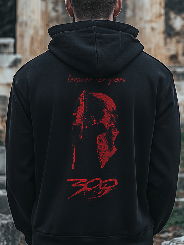 Spartan Style 300 Warrior "Prepare for Glory" Design Unisex Casual Hoodie