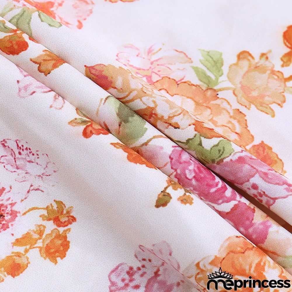 Straps Sexy Slit Floral Dress Women Summer Chic Slim Waist Slim Fit Long Dress