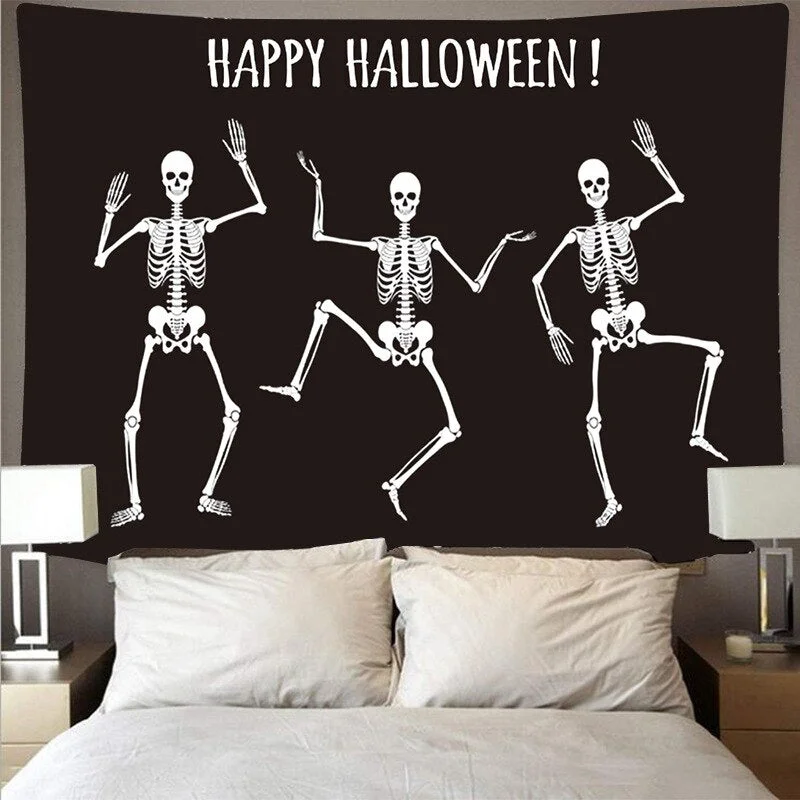 Skull King Moon Tapestry Mandala Carpet Hippie Divination Witchcraft Wall Hanging Blanket