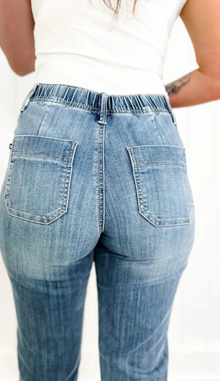 Drawstring Stretch Jeans(Buy 2 Free Shipping)
