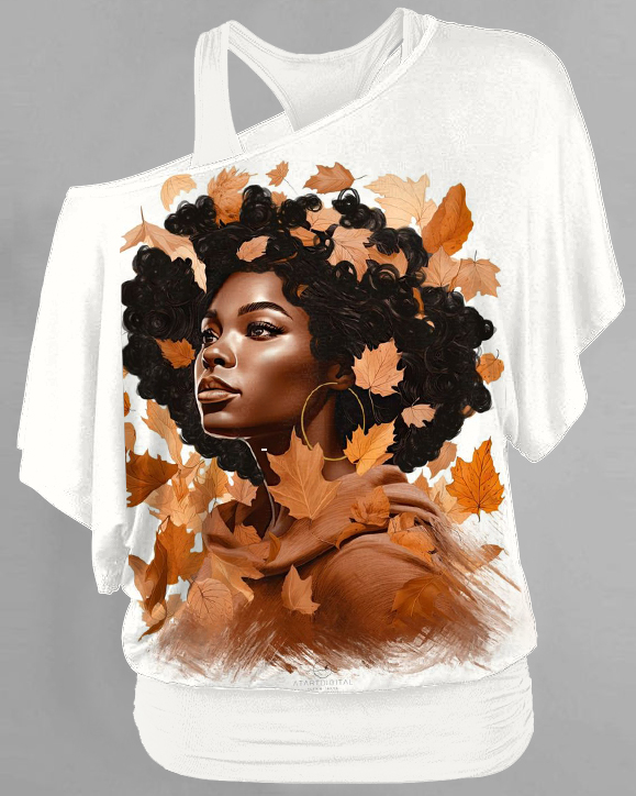 Maple Brown Women Double Layer 2 Pieces Loose Top T-shirt