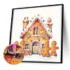 Diamond Painting-DIY Full Round Drill Christmas Gingerbread House
