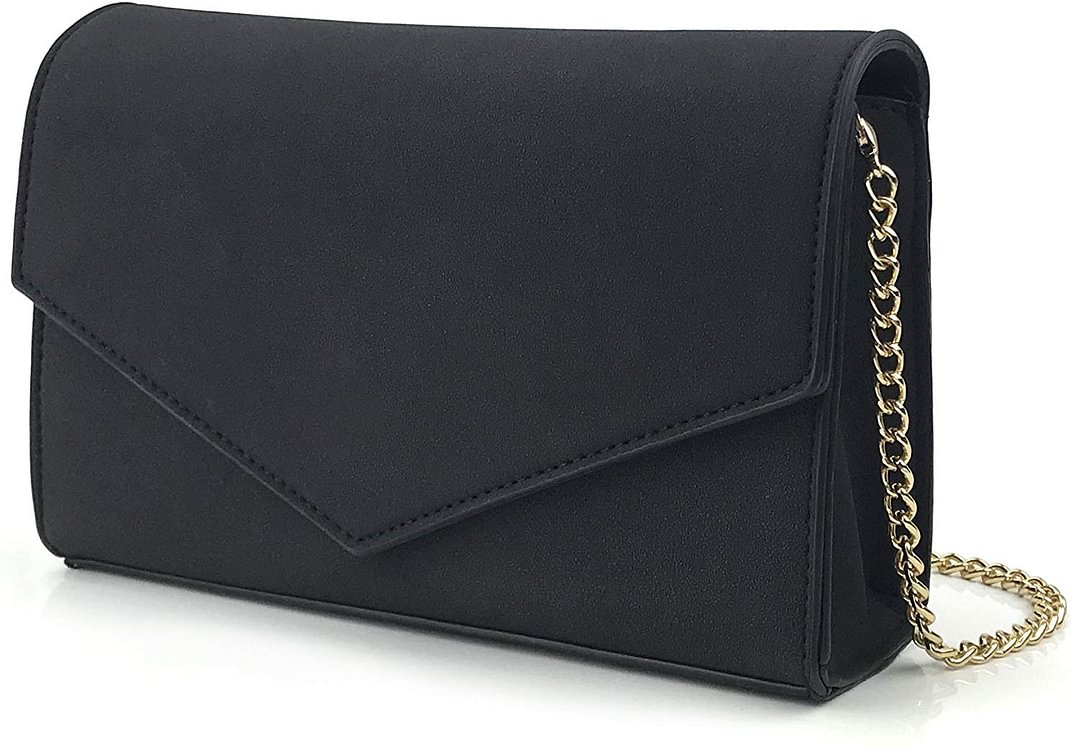 Evening Envelope Clutch Chain Shoulder Bag Women Faux Leather Suede Purse