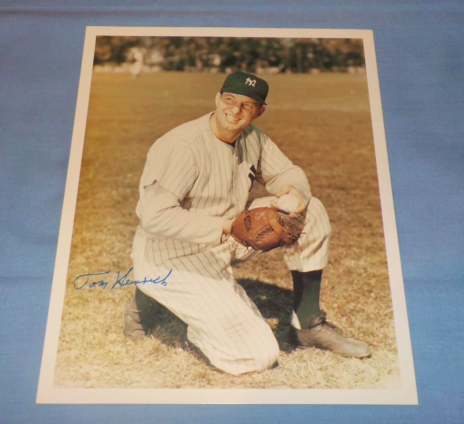 NY Yankees Tommy Tom Henrich Signed Autographed 8x10 Photo Poster painting