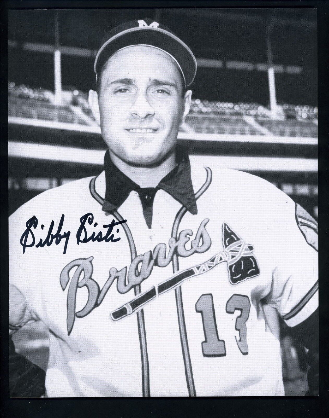 Sibby Sisti Signed Autographed PSA/DNA certified 8 x 10 Photo Poster painting Milwaukee Braves