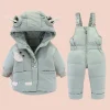 Kid Baby Girl Boy Winter Down Jacket Suit 2 Pcs Sets