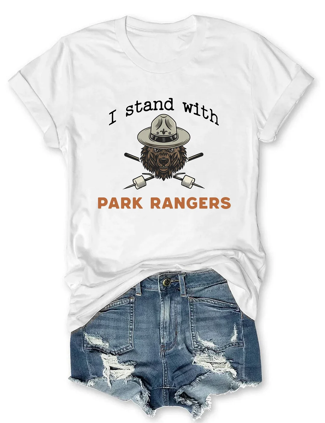 I Stand With Park Rangers National Park T-shirt