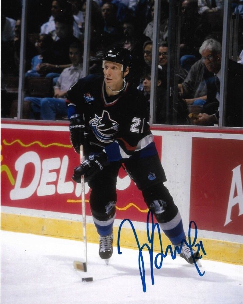 Vancouver Canucks Jyrki Lumme Signed Autographed 8x10 NHL Photo Poster painting COA A