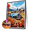 Diamond Painting-DIY Full Round Drill Daisies and Cars
