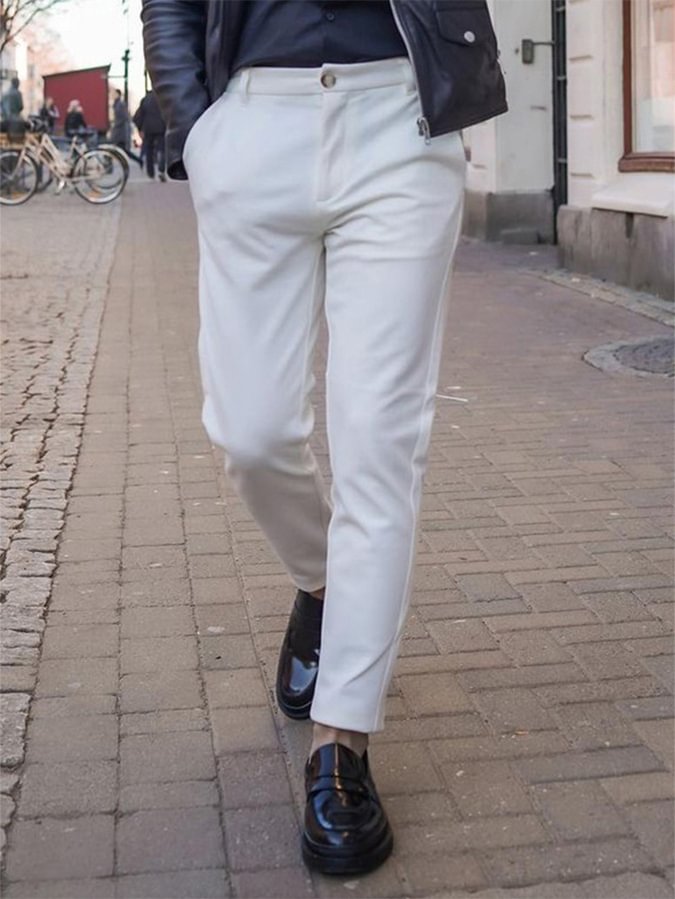Men's Casual White Pants
