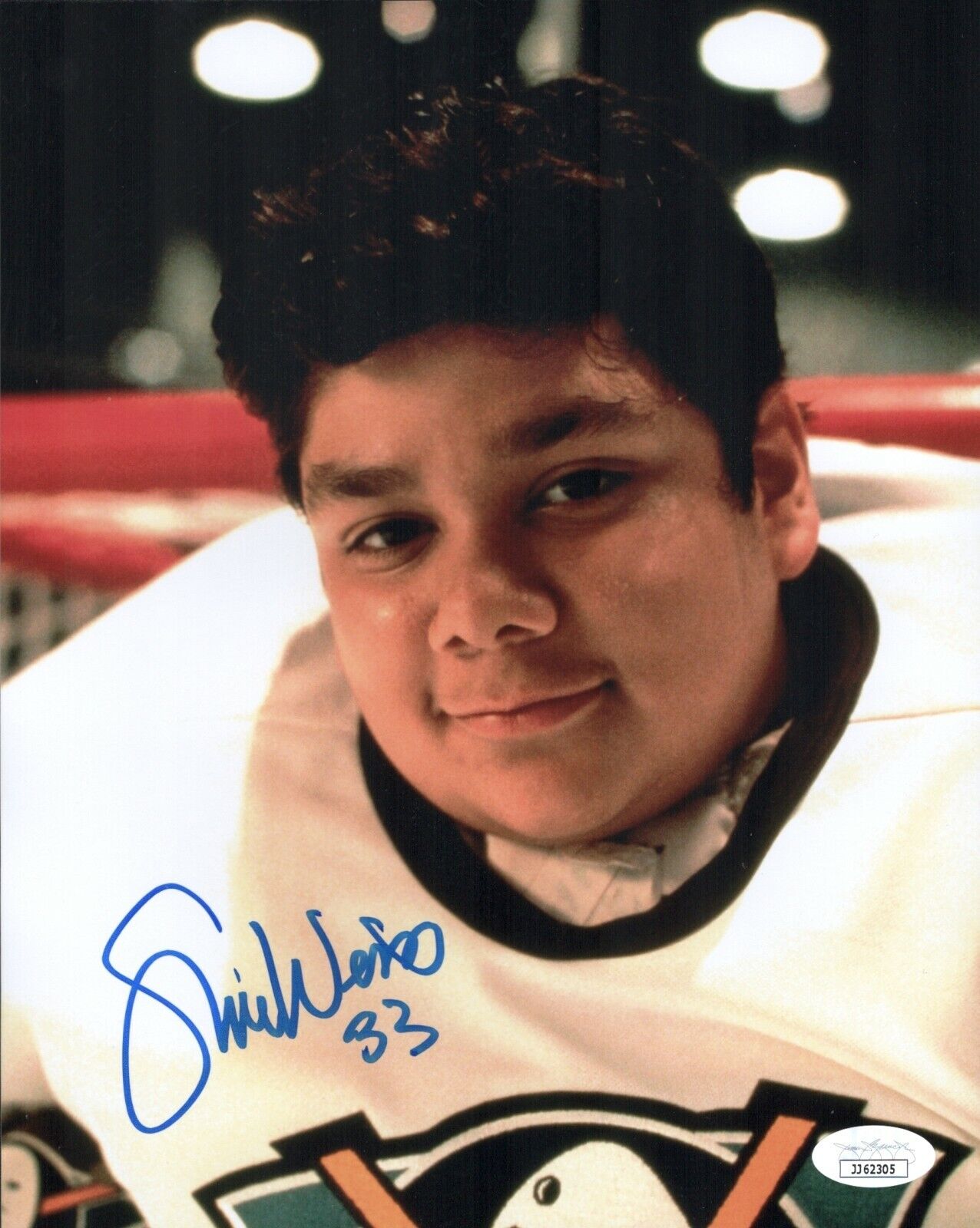 SHAUN WEISS Signed 8x10 Photo Poster painting Greg Goldberg The Mighty Ducks #33 COA JSA Cert