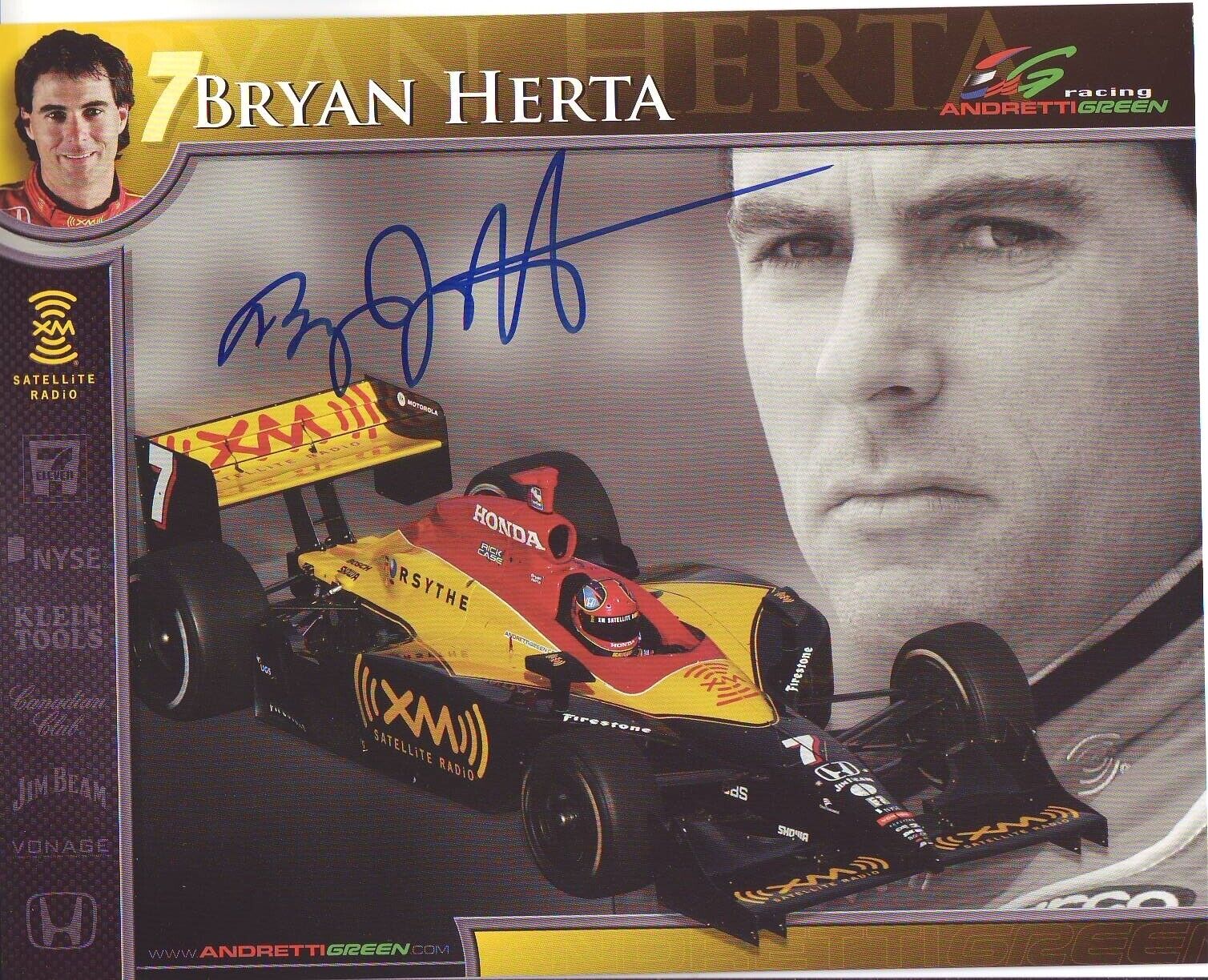 Bryan Herta #1 8x10 Signed w/ COA Auto Racing 032419