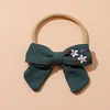 Cute Embroidery Flower Bowknot Hair Head Bands for Babies