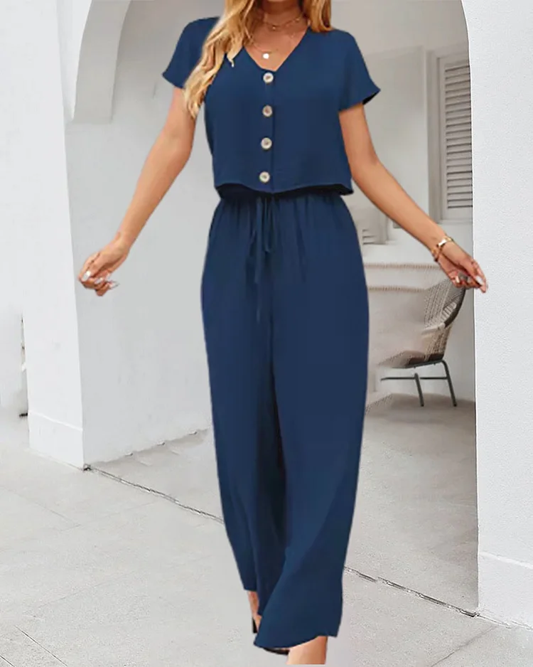 Outfit Top Long Trousers Two-Piece Set VangoghDress