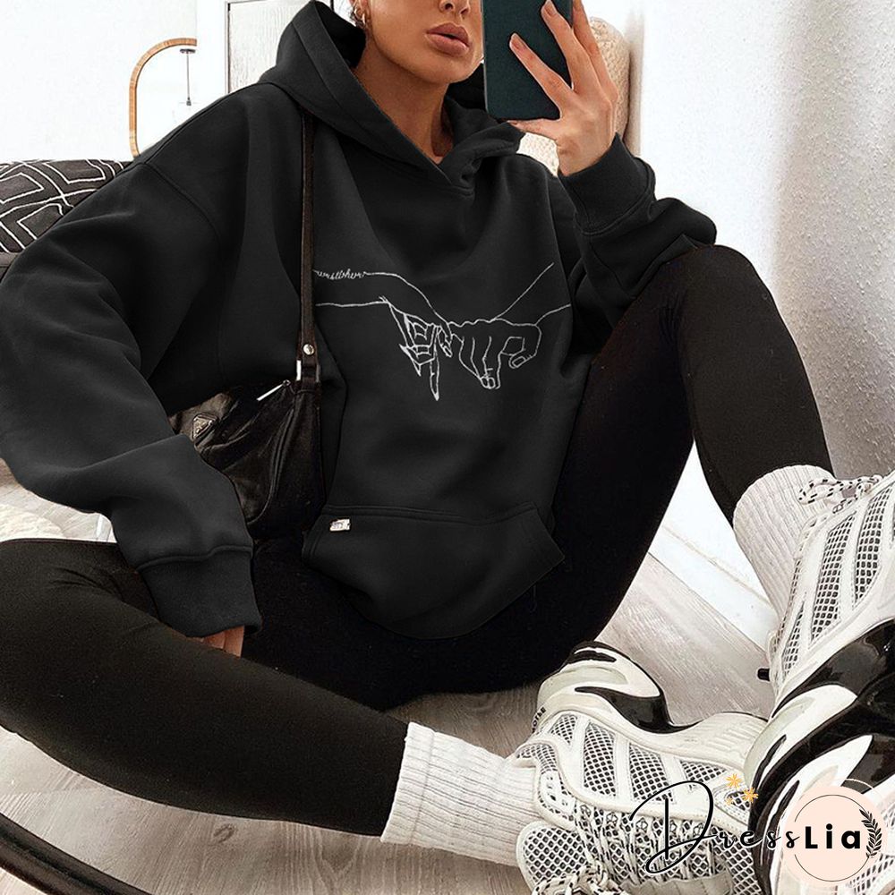 Fashion Casual Long-Sleeved Printed Sweatshirt